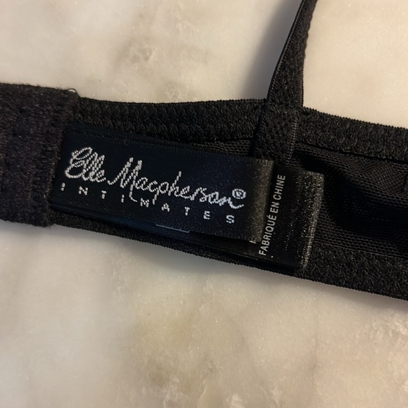 Elle Macpherson Intimates Balcony Bra Black Silk Size 34A - Picture 6 of 8